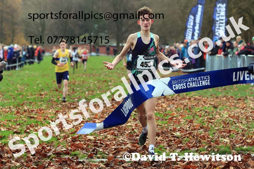 Boys Under-15s, 2023 British Athletics Cross Challenge, Sefton Park, Liverpool. Photo: David T. Hewitson/Sports for All Pics